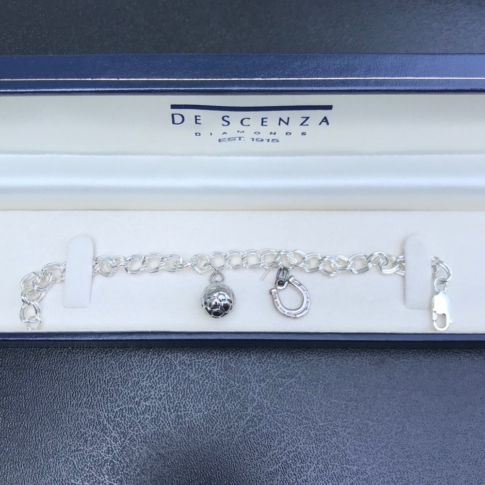 Silver charm bracelet